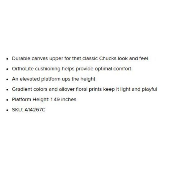 NIB Converse Chuck Taylor All Star Lift Platform Gradient Flowers Hi Tops W9.5 - Picture 15 of 15